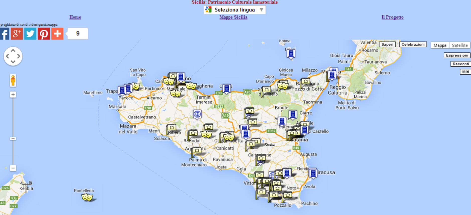 mappa patrimonio immatriale di Sicilia