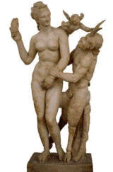 Aphrodite Eros und Pfanne