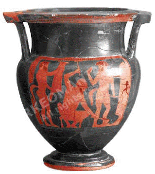 Cratere a figure rosse con Efesto - Museo Archeologico di Caltanissetta