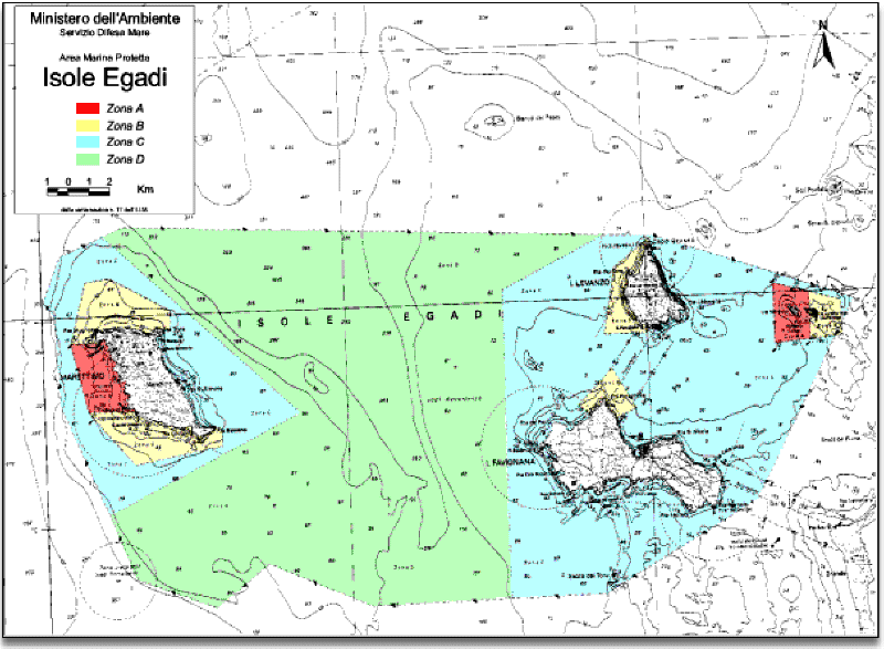 Cartografia dell'Area marina protetta Isole Egadi